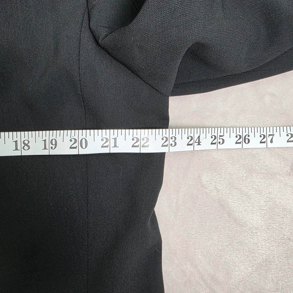 VINTAGE Hugo Boss Blazer Mens 44R Black Wool‎ Sport Coat Jacket Made In USA